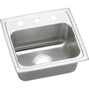 ELRADQ1716651 Lustertone Stainless Steel Single Bowl Kitchen Sink - Lustrous Satin