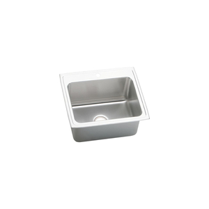 EDLRQ2522102 Gourmet Stainless Steel Single Bowl Kitchen Sink - Lustrous Highlighted Satin