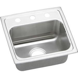 EDLRQ1716102 Gourmet Stainless Steel Single Bowl Kitchen Sink - Lustertone