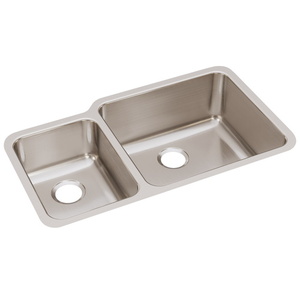 EELUH3520L Lustertone Stainless Steel Undermount - Double Bowl Kitchen Sink - Stainless Steel