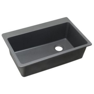 EELG13322GY0 Quartz Classic White/Color Single Bowl Kitchen Sink - Dusk Gray