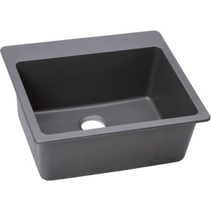 EELG2522GS0 Quartz Classic White/Color Single Bowl Kitchen Sink - Greystone