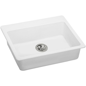 EELGAD2522PDWH0 Quartz Classic White/Color Single Bowl Kitchen Sink - White