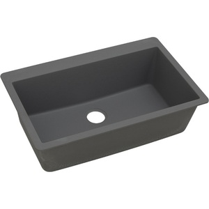 EELGR13322GY0 Quartz Classic White/Color Single Bowl Kitchen Sink - Dusk Gray