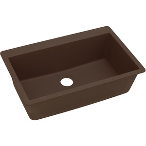 EELGR13322MC0 Quartz Classic White/Color Single Bowl Kitchen Sink - Mocha