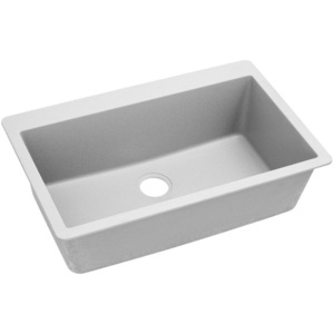 EELGR13322WH0 Quartz Classic White/Color Single Bowl Kitchen Sink - White