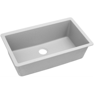 EELGRU13322WH0 Quartz Classic White/Color Undermount - Single Bowl Kitchen Sink - White