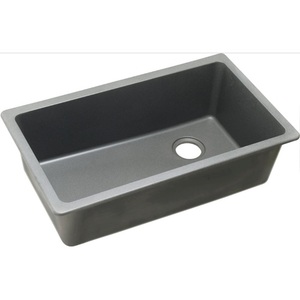 EELGU13322GS0 Quartz Classic White/Color Undermount - Single Bowl Kitchen Sink - Greystone