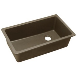 EELGU13322MC0 Quartz Classic White/Color Undermount - Single Bowl Kitchen Sink - Mocha