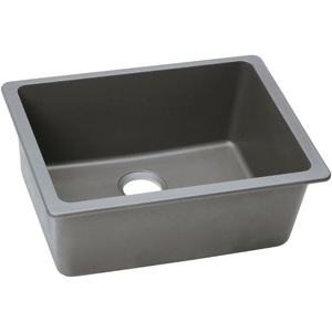 EELGU2522GS0 Quartz Classic White/Color Undermount - Single Bowl Kitchen Sink - Greystone