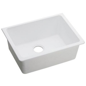 EELGU2522WH0 Quartz Classic White/Color Undermount - Single Bowl Kitchen Sink - White