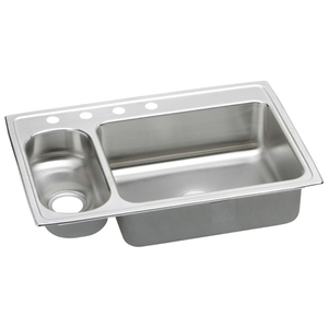 ELMR3322MR2 Gourmet Stainless Steel Double Bowl Kitchen Sink - Lustertone