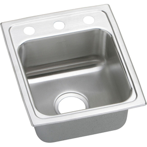 ELRADQ1316553 Lustertone Stainless Steel Single Bowl Kitchen Sink - Lustertone