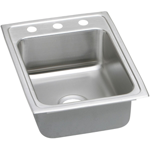 ELRAD1722401 Gourmet Stainless Steel Single Bowl Kitchen Sink - Lustrous Satin