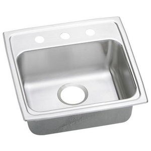 ELRAD1918401 Lustertone Stainless Steel Single Bowl Kitchen Sink - Stainless Steel