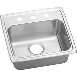 ELRAD1919451 Gourmet Stainless Steel Single Bowl Kitchen Sink - Lustertone