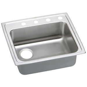 ELRAD221955L1 Lustertone Stainless Steel Single Bowl Kitchen Sink - Lustertone