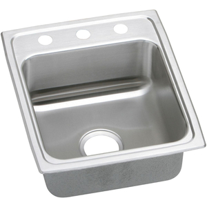 ELRADQ1522552 Gourmet Stainless Steel Single Bowl Kitchen Sink - Lustertone