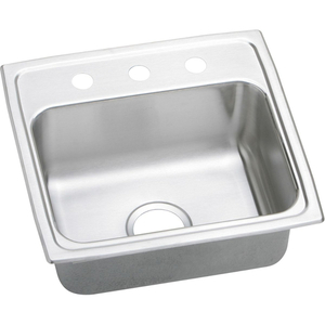 ELRQ1919OS4 Lustertone Stainless Steel Single Bowl Kitchen Sink - Lustertone