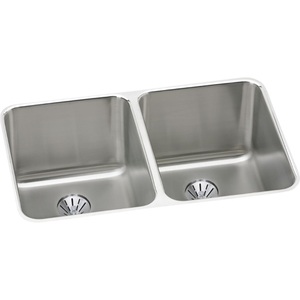 EELUH322010PD Lustertone Stainless Steel Undermount - Double Bowl Kitchen Sink - Stainless Steel EELUH322010PD Lustertone Stainless Steel Undermount - Double Bowl Kitchen Sink - Stainless Steel