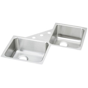 EELUH3232 Lustertone Stainless Steel Undermount - Double Bowl Kitchen Sink - Stainless Steel