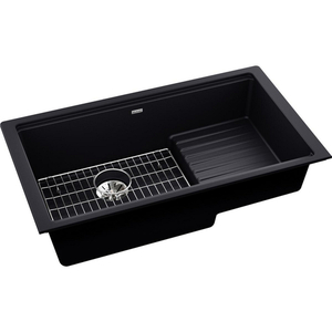 EELXUDB3620BGCA0 Quartz Luxe White/Color Undermount - Single Bowl Kitchen Sink - Caviar EELXUDB3620BGCA0 Quartz Luxe White/Color Undermount - Single Bowl Kitchen Sink - Caviar