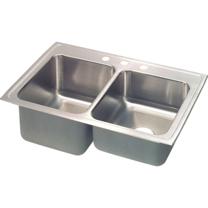 ESTLR3322L1 Lustertone Stainless Steel Double Bowl Kitchen Sink - Lustrous Satin