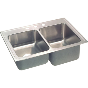 ESTLR3322R1 Lustertone Stainless Steel Double Bowl Kitchen Sink - Lustrous Satin ESTLR3322R1 Lustertone Stainless Steel Double Bowl Kitchen Sink - Lustrous Satin