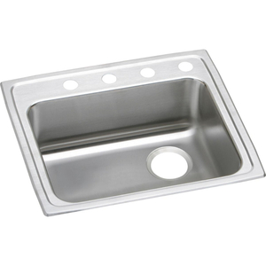 ELRAD221965R0 Lustertone Stainless Steel Single Bowl Kitchen Sink - Lustrous Satin