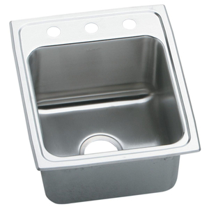 EDLRQ1722100 Lustertone Stainless Steel Single Bowl Kitchen Sink - Lustrous Satin