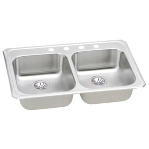 EGECR33211 Celebrity Stainless Steel Double Bowl Kitchen Sink - Stainless Steel