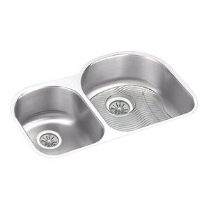 EELUH311910LDBG Harmony Stainless Steel Undermount - Double Bowl Kitchen Sink - Lustrous Highlighted Satin