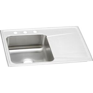 EILR3322L0 Lustertone Stainless Steel Single Bowl Kitchen Sink - Lustrous Satin