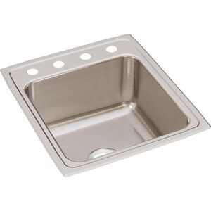 EDLR202210OS4 Lustertone Stainless Steel Single Bowl Kitchen Sink - Lustertone