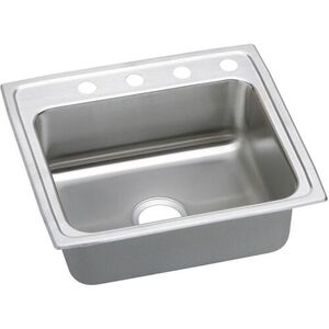 ELRADQ2521554 Lustertone Stainless Steel Single Bowl Kitchen Sink - Lustrous Satin