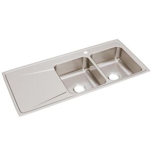 EILR4822R1 Lustertone Stainless Steel Double Bowl Kitchen Sink - Lustrous Satin