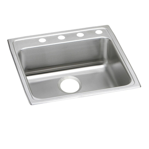 ELRAD222250MR2 Gourmet Stainless Steel Single Bowl Kitchen Sink - Lustrous Satin