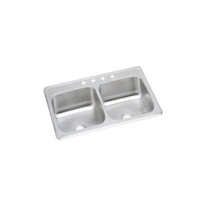 ECR43220 Celebrity Stainless Steel Double Bowl Kitchen Sink - Brushed Satin