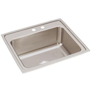 EDLR252210MR2 Gourmet Stainless Steel Single Bowl Kitchen Sink - Lustrous Highlighted Satin