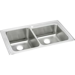 ELGR37222 Lustertone Stainless Steel Double Bowl Kitchen Sink - Lustrous Satin