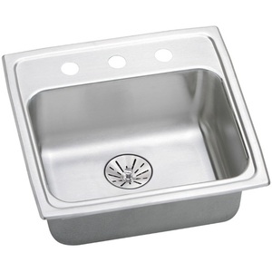 ELRAD191965PD1 Unidoor Lux Stainless Steel Single Bowl Kitchen Sink - Stainless Steel