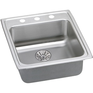 ELRADQ202265PD0 Lustertone Stainless Steel Single Bowl Kitchen Sink - Stainless Steel ELRADQ202265PD0 Lustertone Stainless Steel Single Bowl Kitchen Sink - Stainless Steel
