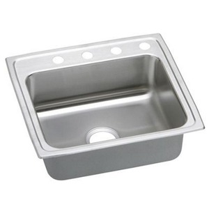 ELRADQ252155MR2 Gourmet Stainless Steel Single Bowl Kitchen Sink - Stainless Steel