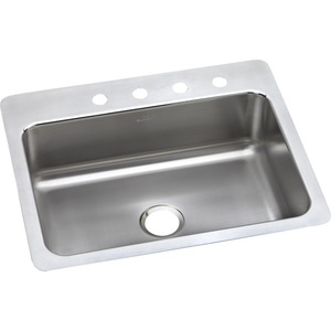 ELSR2722MR2 Gourmet Stainless Steel Dual Mount Single Bowl Kitchen Sink - Stainless Steel