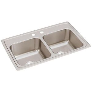 ELR29182 Lustertone Stainless Steel Double Bowl Kitchen Sink - Lustrous Satin ELR29182 Lustertone Stainless Steel Double Bowl Kitchen Sink - Lustrous Satin