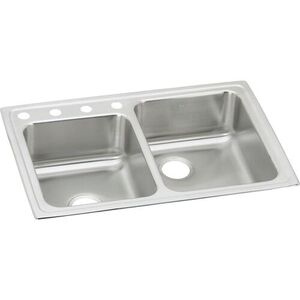 ELR250L3 Lustertone Stainless Steel Double Bowl Kitchen Sink - Lustrous Satin