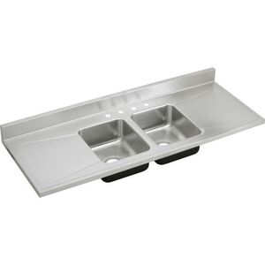 ED66290 Lustertone Stainless Steel Double Bowl Kitchen Sink - Lustrous Satin