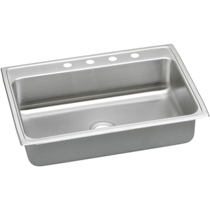 ELRADQ3122501 Lustertone Stainless Steel Single Bowl Kitchen Sink - Lustrous Satin