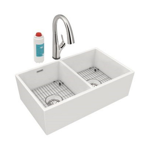 ESWUF32189WHFLC Fireclay Apron Front / Specialty Sink Kitchen Sink - White