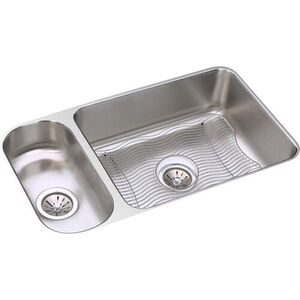 EELUH3219DBG Lustertone Stainless Steel Undermount - Double Bowl Kitchen Sink - Lustertone